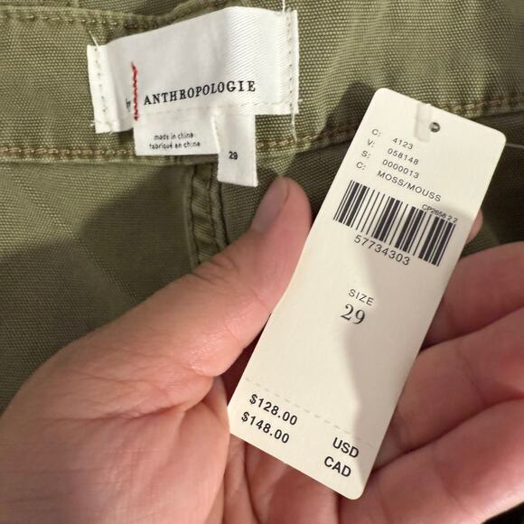 NWT Anthropologie Viana Tapered Utility Pants, Green, 29 - Picture 6 of 8